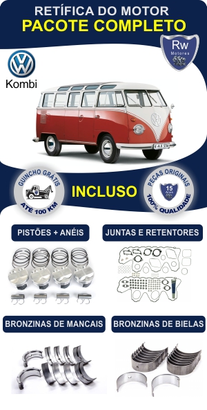 Retífica de motor Volkswagen Kombi peças originais pacote completo Rw motores